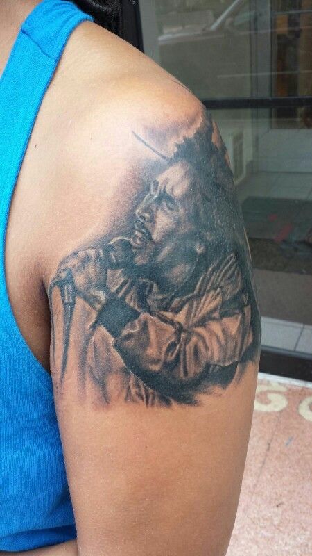 My bob marley tattoo. .. The sickest