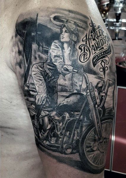 Motorcycle Tattoos For Men - Two Wheel Design Ideas