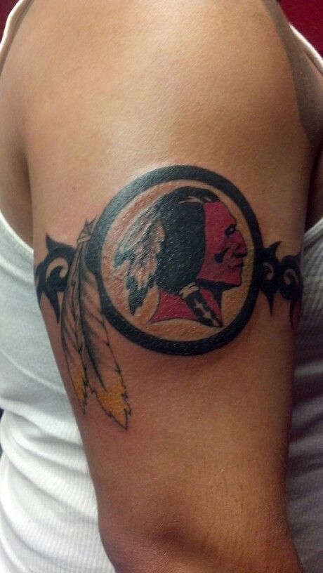 Redskins tattoo, its a cover up ...can u tell?