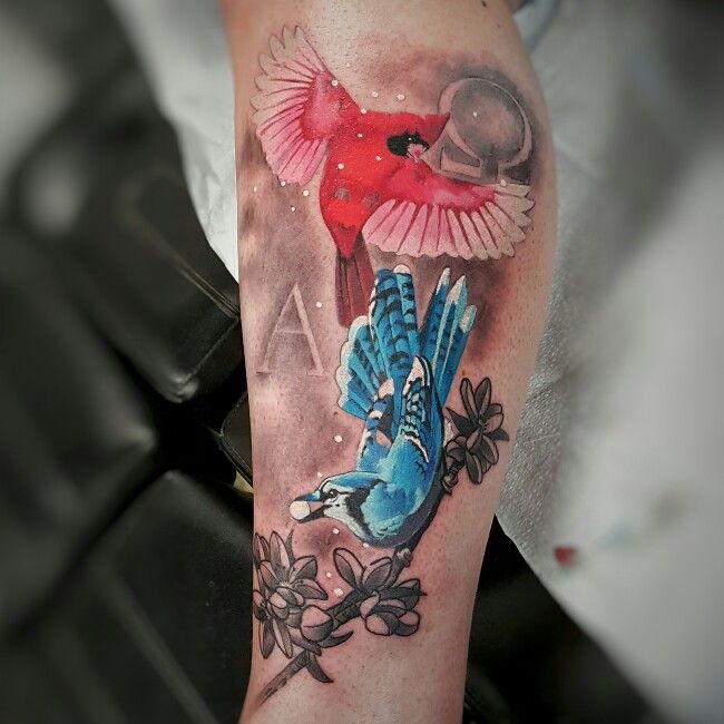 8 Cardinal and blue jay tattoo ideas | cardinal tattoos, cool tattoos,  tattoos