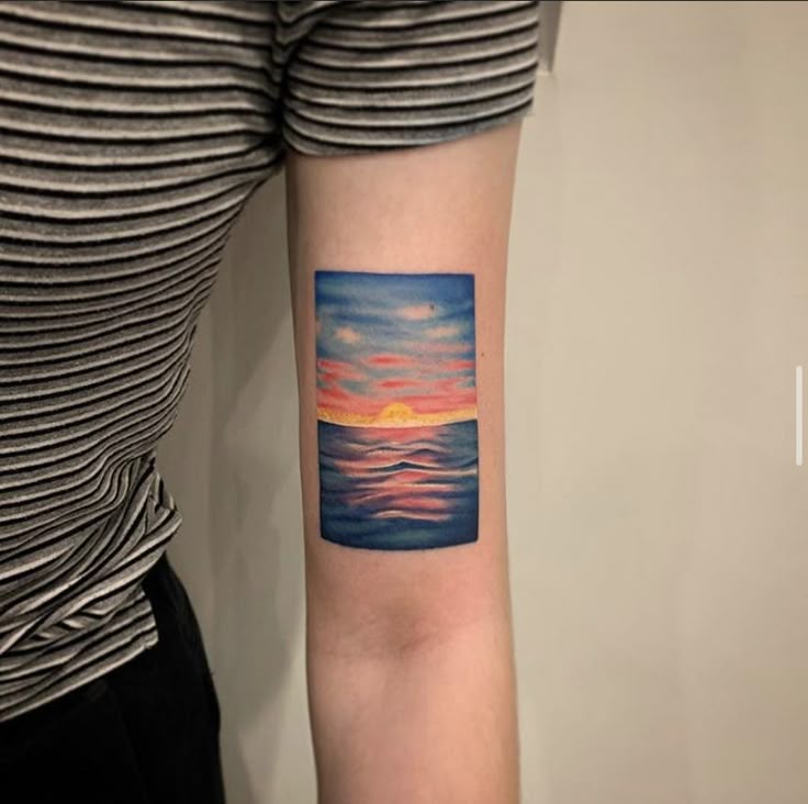 Pin by Salma Shoukry on Tattoos | Sunset tattoos, Cool chest tattoos,  Tattoos to cover scars