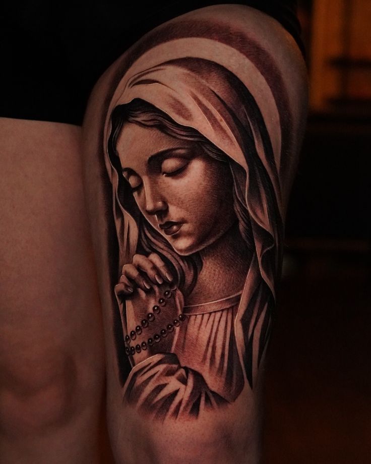 75+ Virgin Mary Tattoo Designs - Purity and Maternal Love