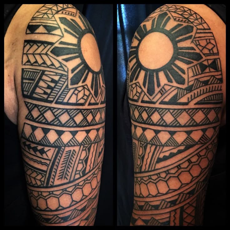 Filipino Tattoo design and tattooing by Samuel Shaw on the island of Kauai,  Hawaii.