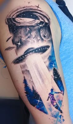 Alien tattoo: Discover 95 UFO/ Alien Tattoo ideas on this Pinterest board | ufo  tattoo, tattoos and more