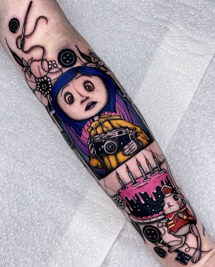 Pin by Chrisiecat on Tattoos | Coraline tattoo, Cute tattoos, Movie tattoos