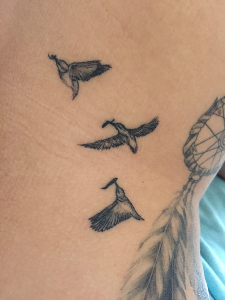 Kingfisher birds tattoo