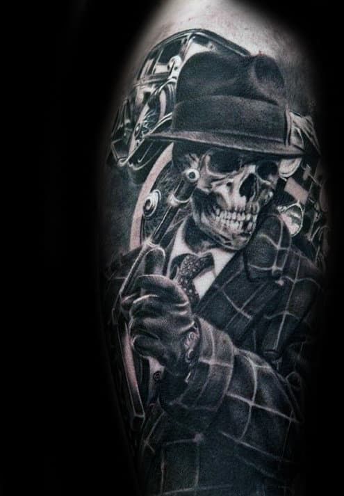 49 Amazing Gangster Tattoos for Men