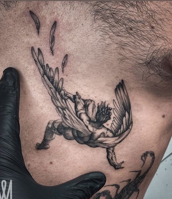 55+ Best Falling Angel Tattoo Designs