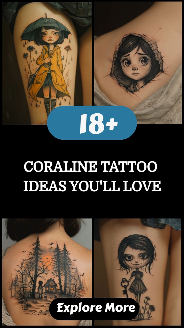 18+ Coraline Tattoo Ideas You'll Love