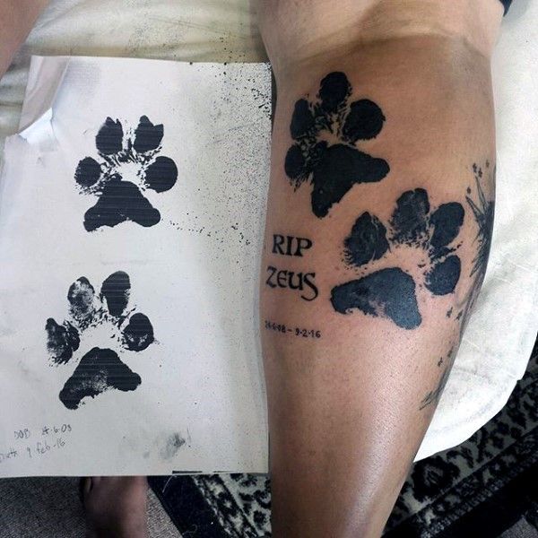 69 Dog Paw Tattoo Designs for Men