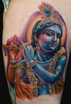 11 Krishna Tattoos ideas | krishna tattoo, tattoos, hindu tattoos