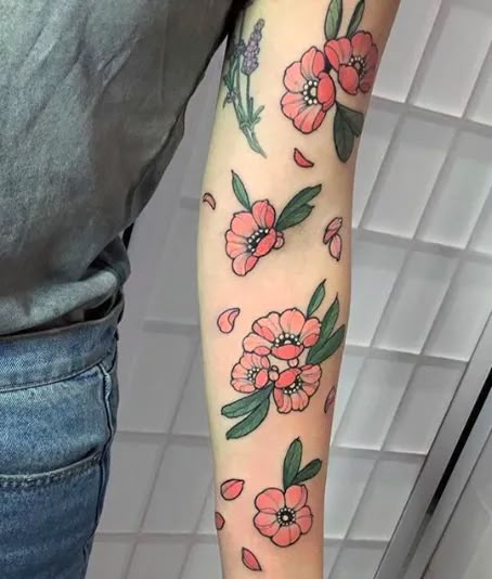 Cherry Blossom Sleeve Tattoo Designs | Cherry blossom tattoo, Tattoo sleeve  designs, Blossom tattoo