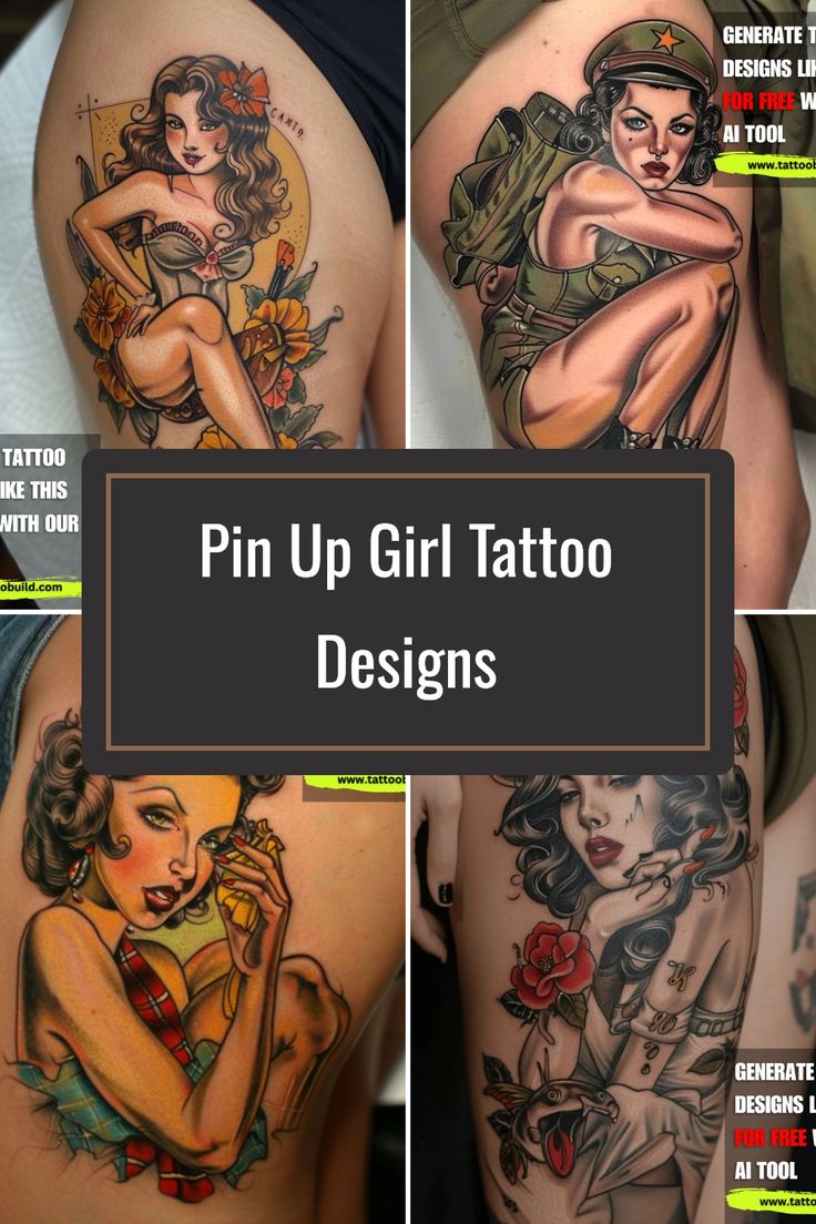 Pin Up Girl Tattoo Designs