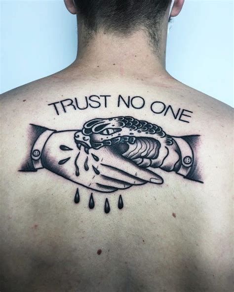 Trust No One Tattoo Drawing