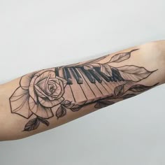 Piano Keys Tattoo Design