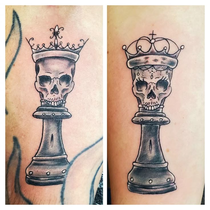 Elegant Chess Piece Tattoos