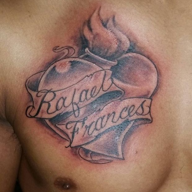 30 Beautifully Touching Tattoos Of Hearts With Names | Spiritustattoo.com