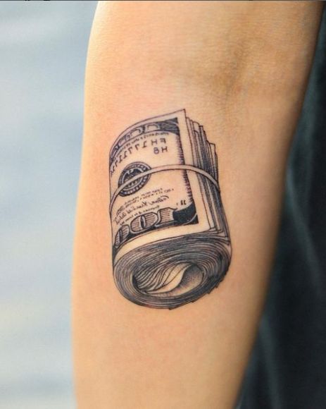 Money Roll Tattoo: 107 Money Tattoo Ideas for Prosperity and Abundance