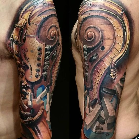 24 Cool Guitar Tattoo Designs – Best Tattoo Ideas Gallery