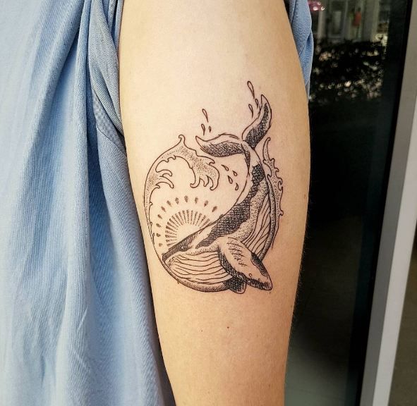 50+ Tribal Whale Tattoo Designs (2024) Blue, Humpback, Traditional