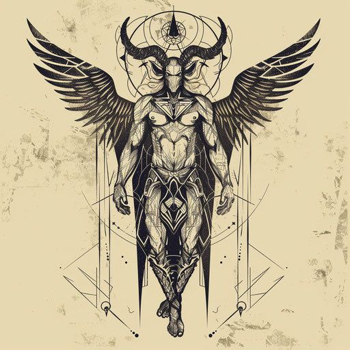 Lucifer Tattoo Sketch Set