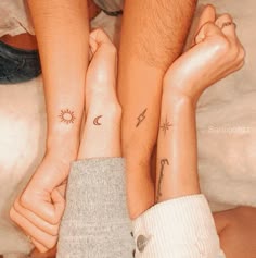 Discover 22 TRIO TATTOO and matching tattoos ideas | friend tattoos,  sibling tattoos, matching friend tattoos and more