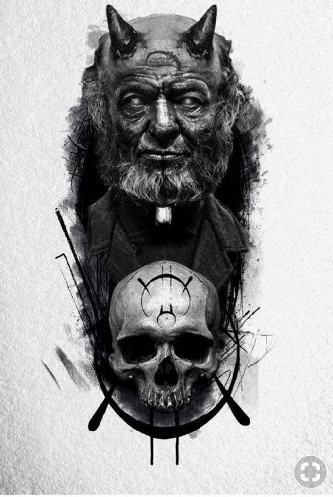 Pin by danilo amberg on Horror | Dark tattoo, Black and grey tattoos, Creepy  tattoos