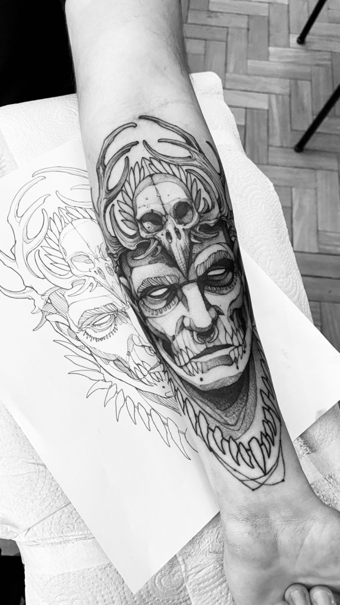 Druid BlackworkTattoo