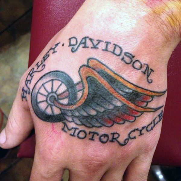 90 Harley Davidson Tattoos For Men - Manly Motorcycle Designs