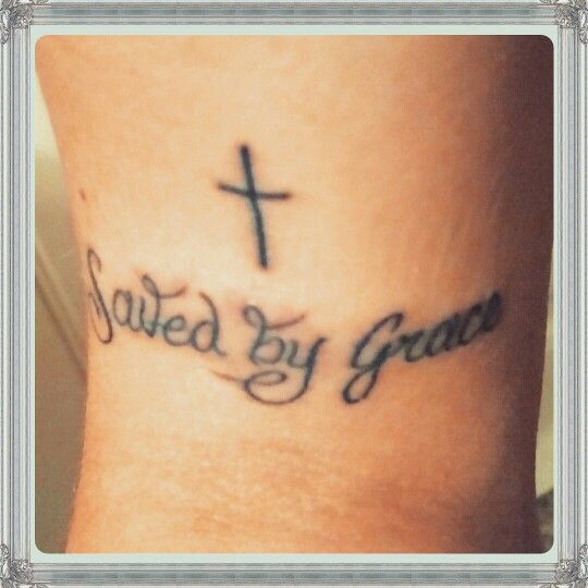 Saved by Grace - My momma said she wasn't afraid to die cause she knew she was being "saved by the amazing grace of God" I love you Mom #savedbygrace # tattoo