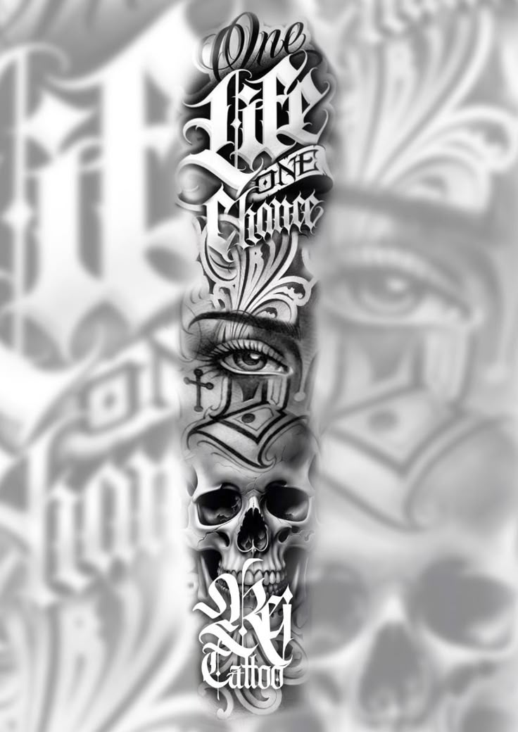 GANGSTER GAMBLING TATTOO DESIGN