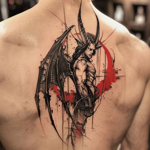 Lucifer Tattoo Sketch Set