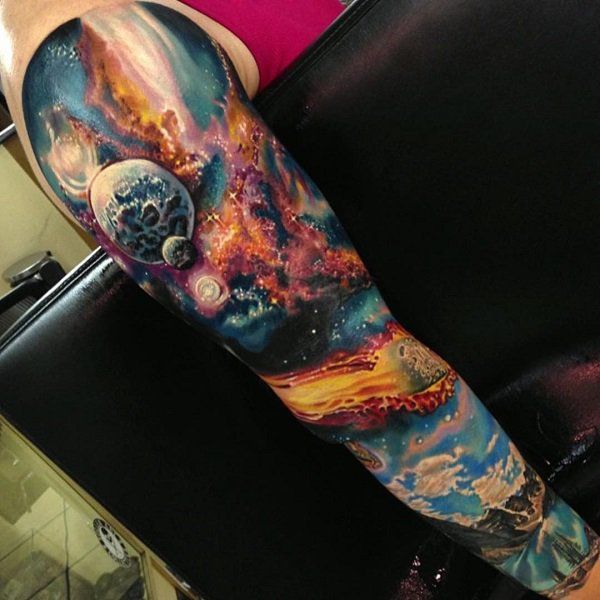 40 Space Tattoo Ideas | Art and Design
