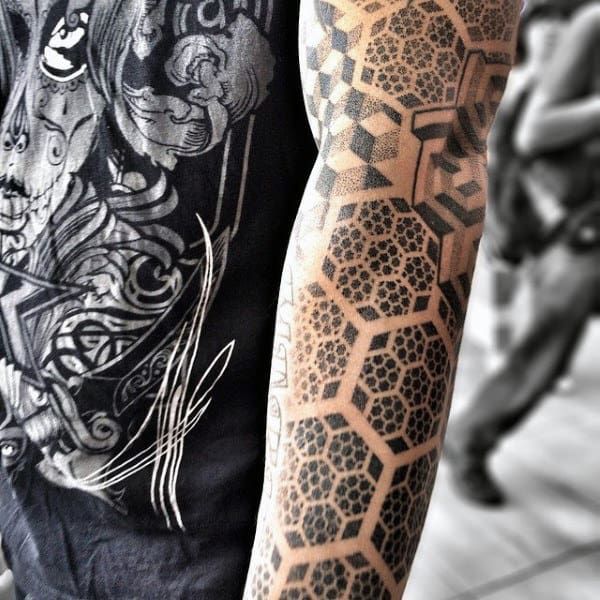 80 Honeycomb Tattoo Designs for Men