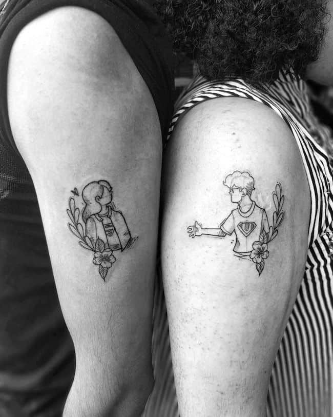 92 Matching Couple Tattoos With Meaning 2025 - Our Mindful Life