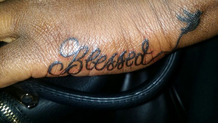 Blessed hand tattoo