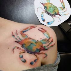 Discover 10 blue crab tattoo and crab tattoo ideas on this Pinterest board  | blue crab, crab, crab art and more