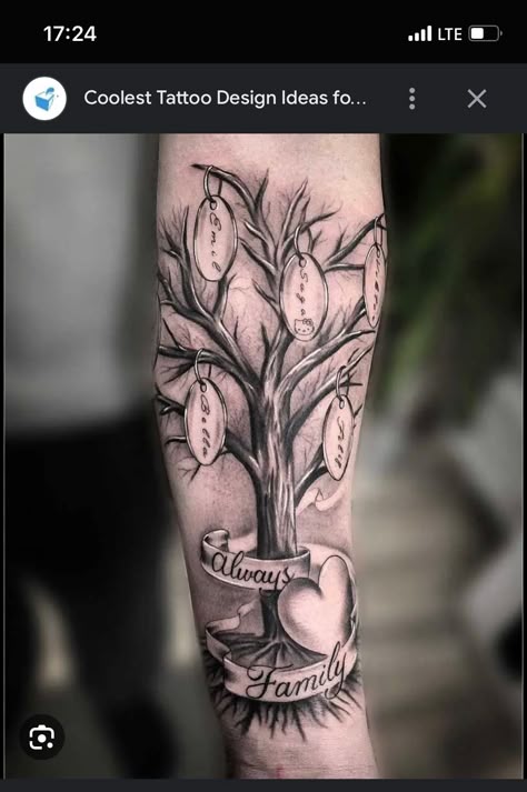Small Family Tree Tattoo