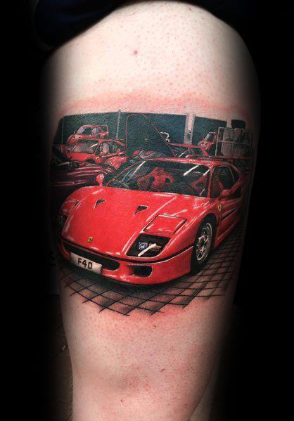 50 Ferrari Tattoo Ideas for Men