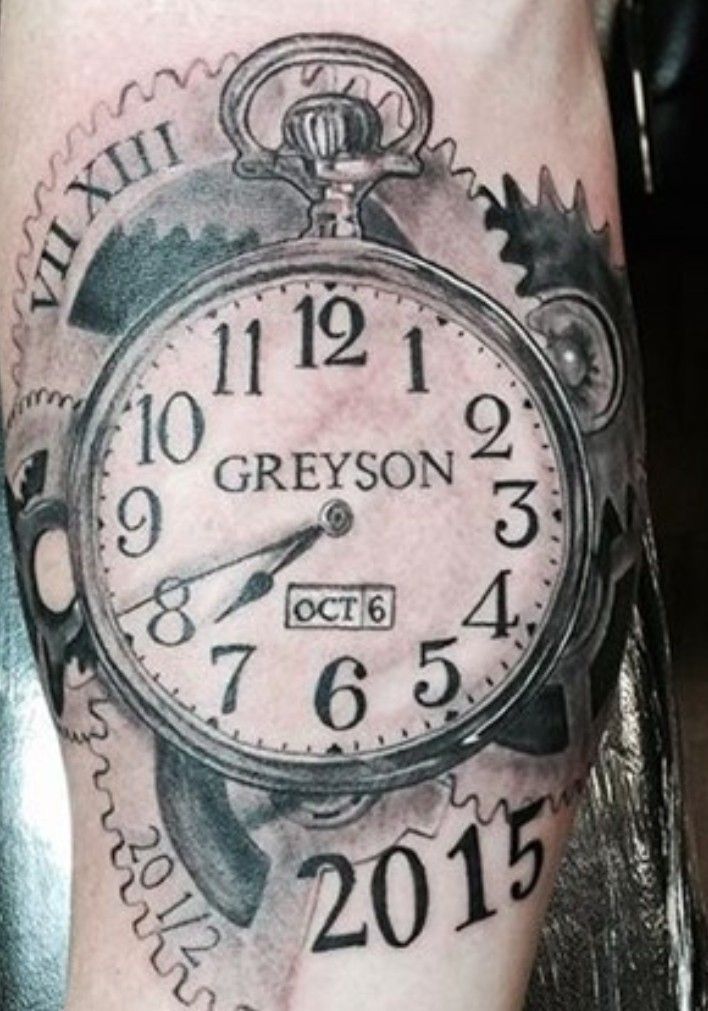 55 Original Birth Clock Tattoo Ideas to Try in 2022