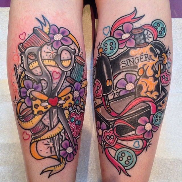 Pin by Kenzie H. on Tats | Sewing tattoos, Sewing machine tattoo, Knitting  tattoo