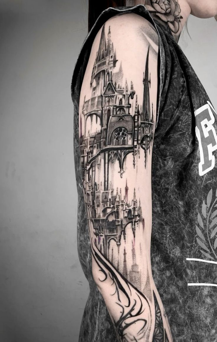 Realistic Cathedral Tattoo Masterpieces