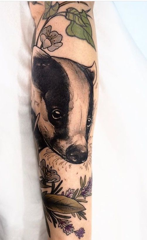 Sophia Baughan badger tattoo
