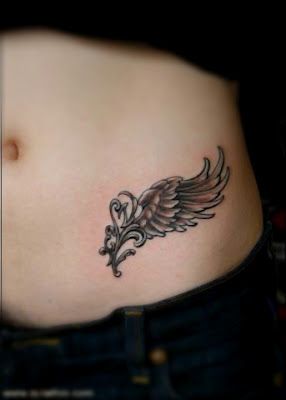 Angel wing tattoo designs for girls