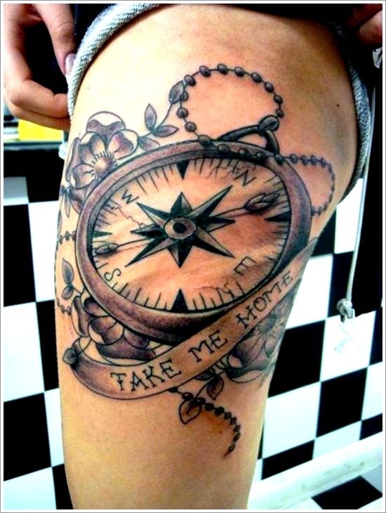 99 Amazing Compass Tattoo Designs