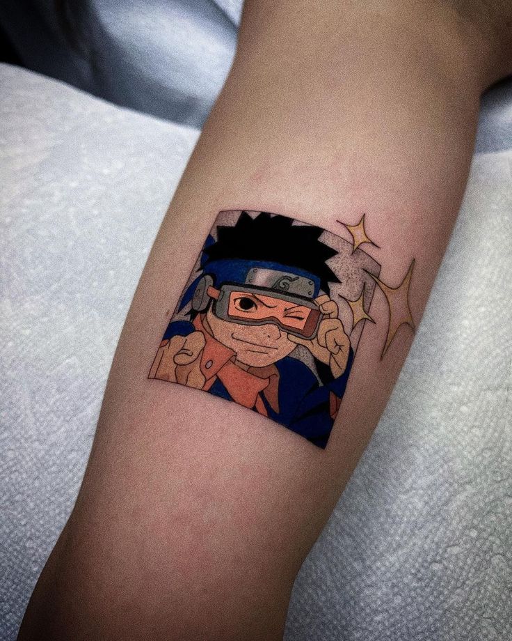Anime tattoos by James Tran on Instagram: “I don't always do color, but when I do, it's as little as possible. I think this is my first and only Obito tattoo. I