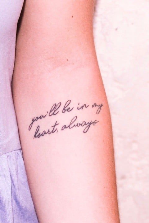 40+ Disney Quote Tattoos That Are Practically Perfect in Every Way