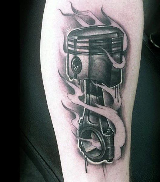 60 Piston Tattoo Designs For Men - Unleash High Horsepower