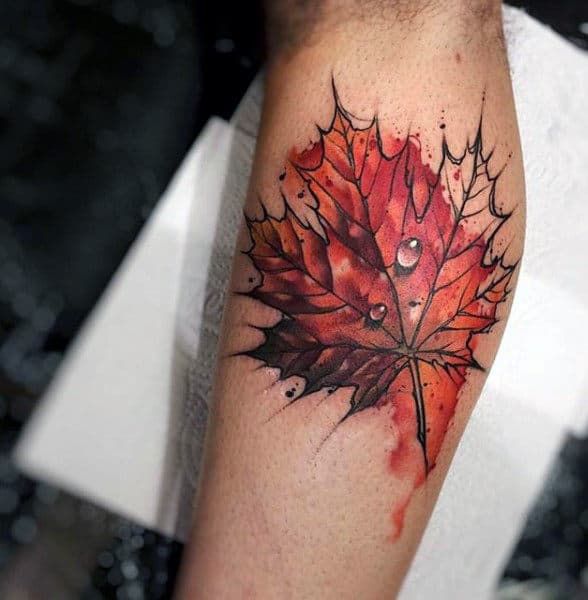 60 Cool Leaf Tattoo Designs for Men