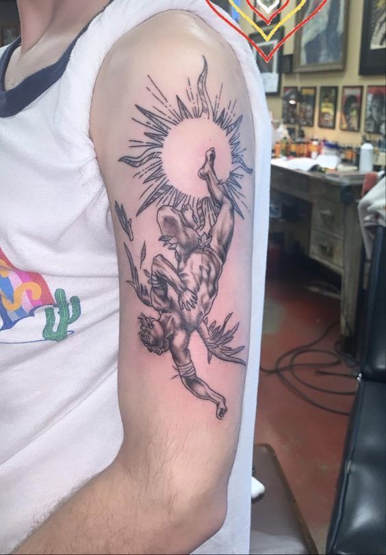 55+ Best Falling Angel Tattoo Designs